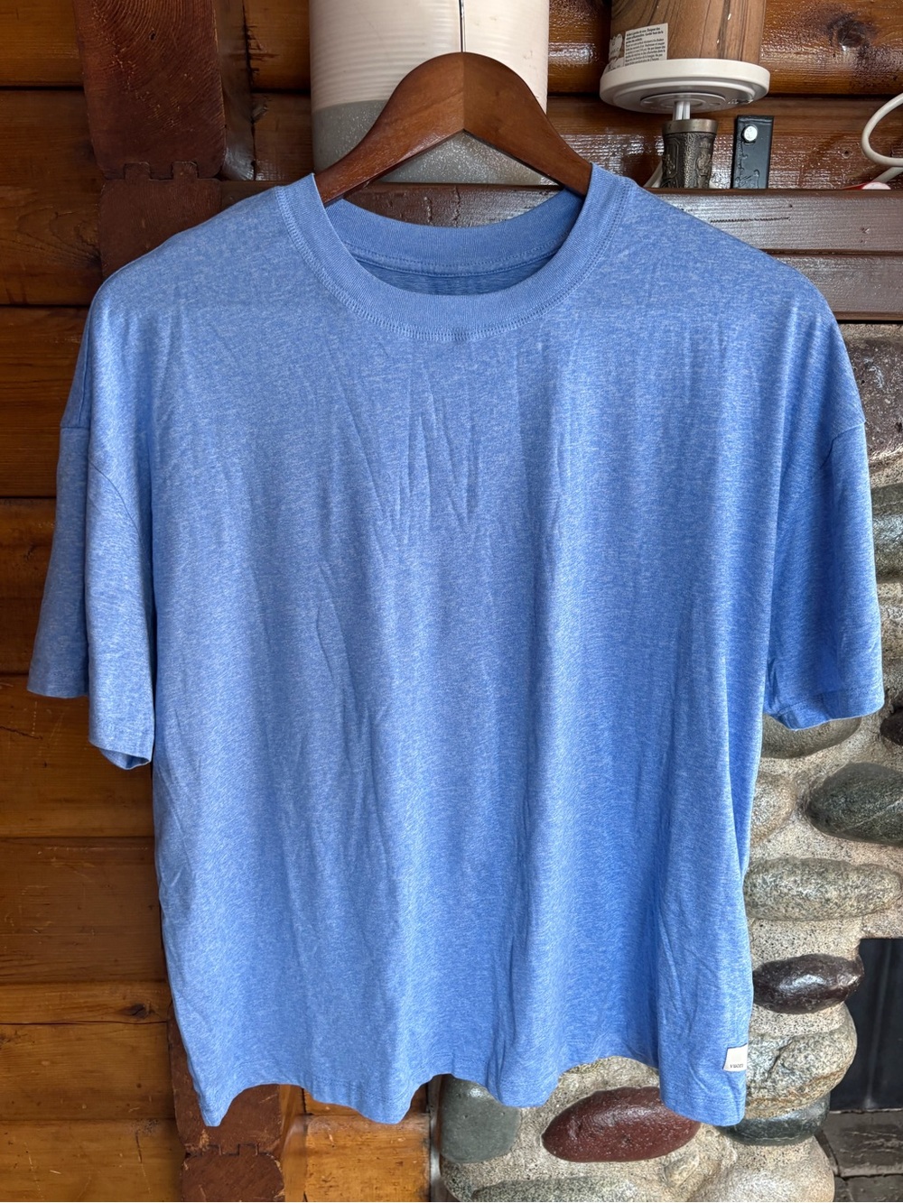 Vuori Women's Blue Heather Oversized Crewneck T-Shirt Medium